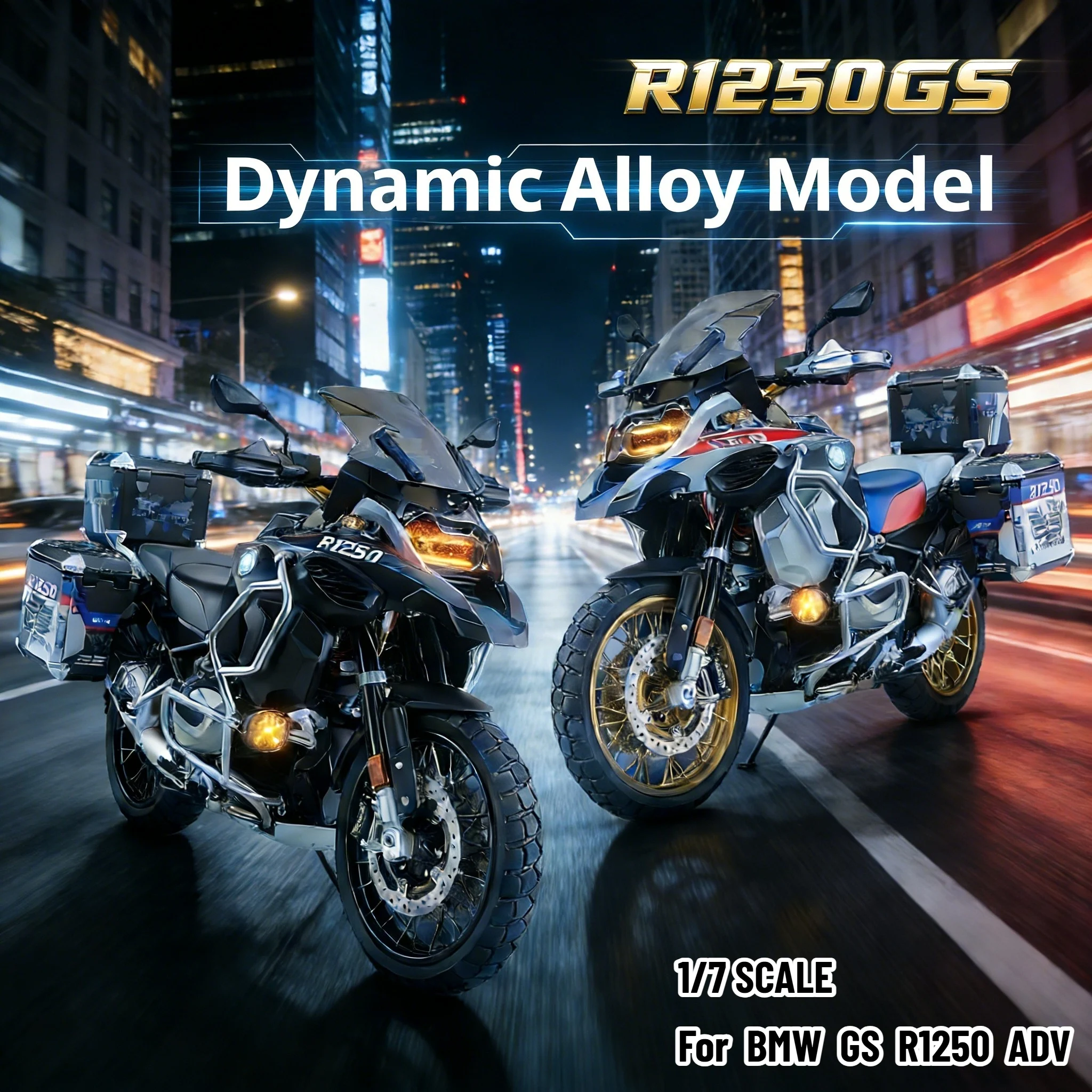 

Alloy Metal Diecast Model Motorcycle Spray 1:7 for BMW R1250 GS ADV High Simulation Home Trendy Ornaments Collection Hobby Gifts