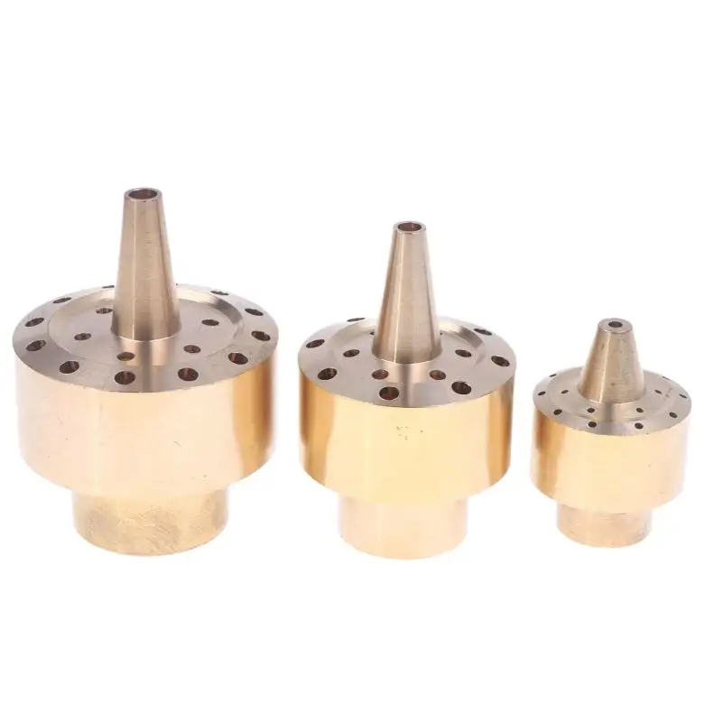 1/4'', 1/2'', 3/4'' Garden Decor Brass Fountain Nozzle, Corrosion-Resistant Column Spray Head for Ponds