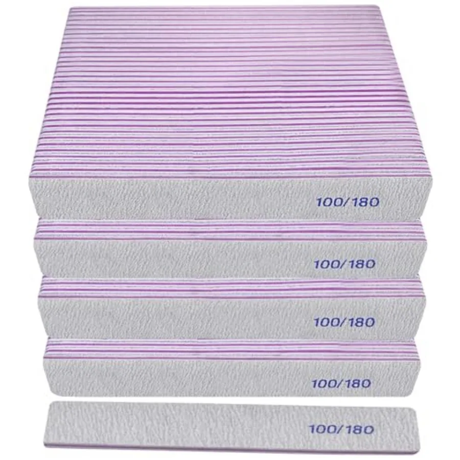 00/80 Grit Nail File 00 Pack,Emery Board Nail Files for Acrylic Nails and Natural Nails, Double Sided Emory Boards Professional
