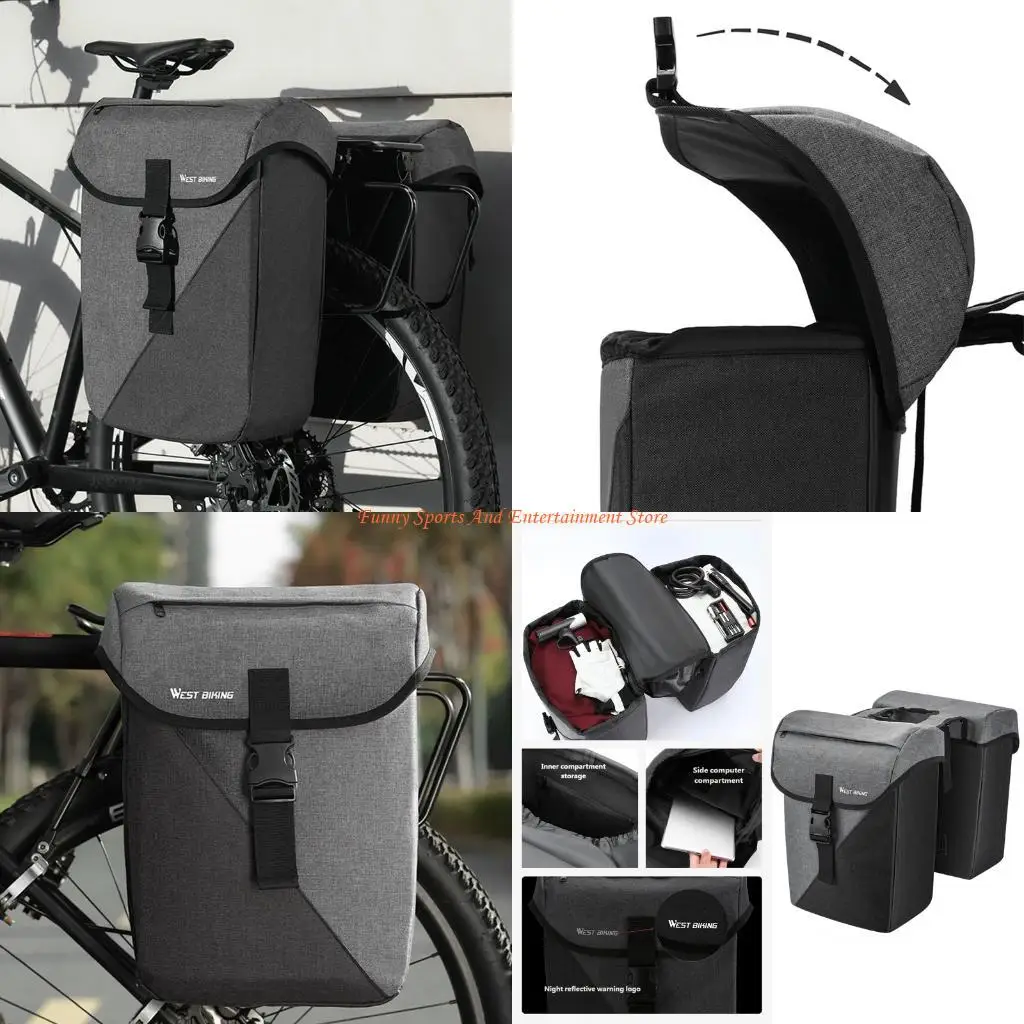 C4DE Universals Travel Bags Suitcases Saddlebags Big Capacity Bags Bicycles Bags for Rear Racks and Convenient Storage
