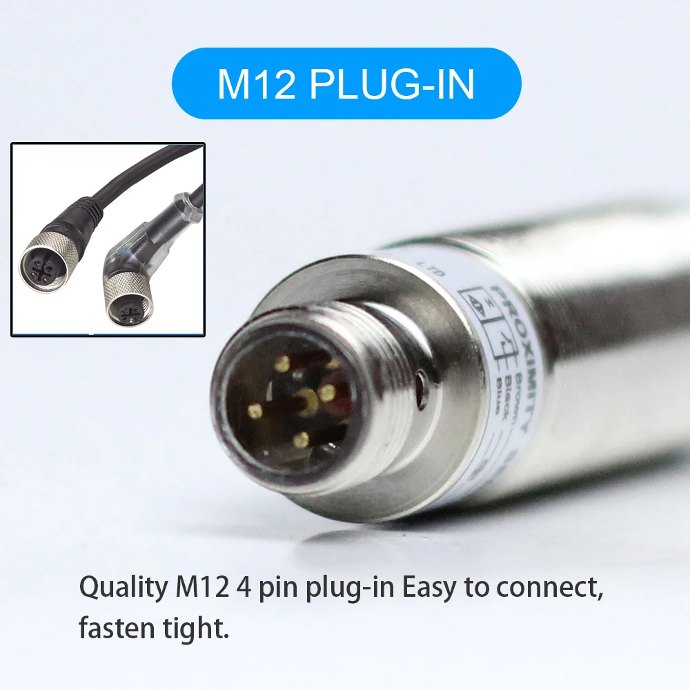 Plug in Proximity Switch LM18 Sn:5mm / 8mm 6-36VDC NPN PNP NO NC NO+NC proximity sensor with aviation plug