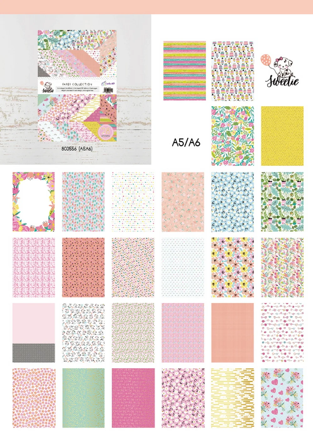 Creative Path 9-teiliges Sweetie DIY Bastelset Dekorative Papier- und Kartonrahmen-Aufkleber Stanzformen Journaling Scrapbooking Komplettset – Detail 9