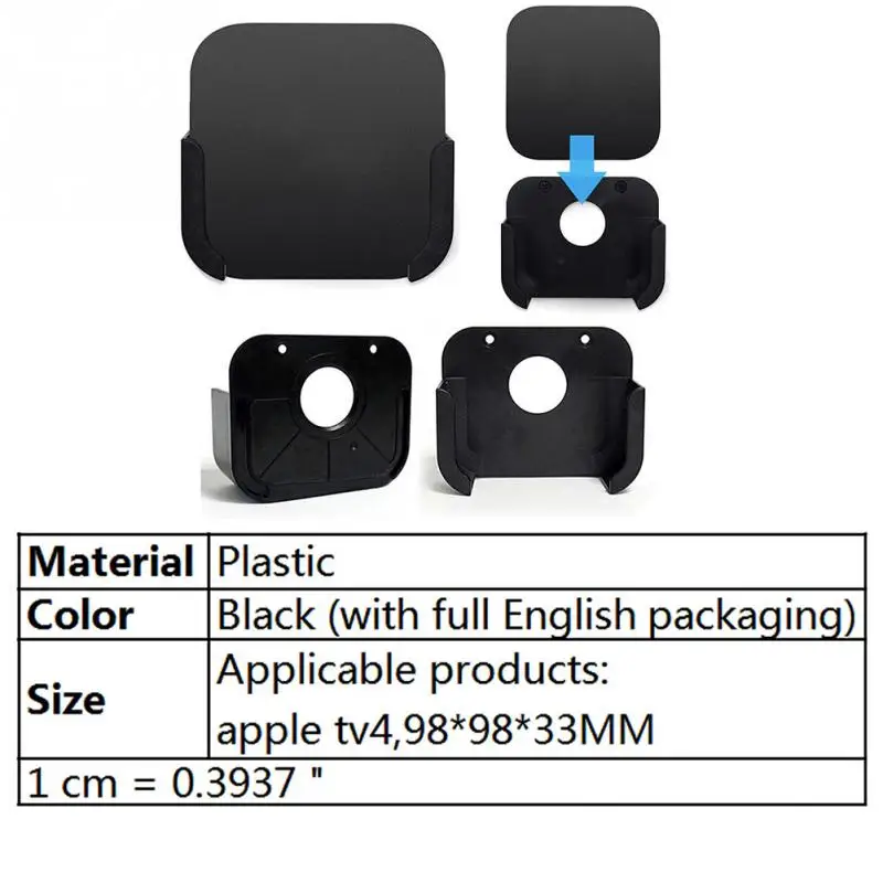 Suporte de parede para Apple TV Box, Media Player, 1, 2, 3, 4