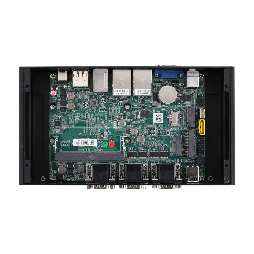 Qotom-ファンレスミニ産業用pcプロセッサ、コアi7-10710U付きq1077x、時代、12mキャッシュ、6コア、4.70 ghz、ミニ、i7