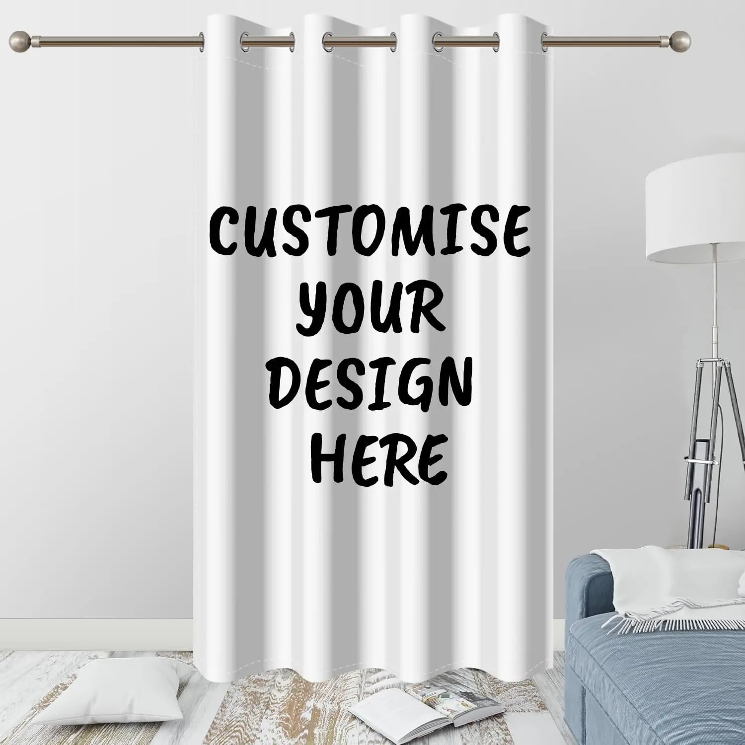 Custom Curtian with Photos Text Customized Window Curtian Personalized Blackout Curtain for Bedroom Living Room Office Decor