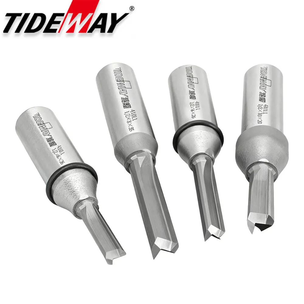 Priel 2 Flöten 1/2 Schaft TCT Gerade Router Bits Hartmetall Fräsen Cutter Holz Schneiden Holz Gravur CNC Werkzeug Ende Mühle – Detail 4