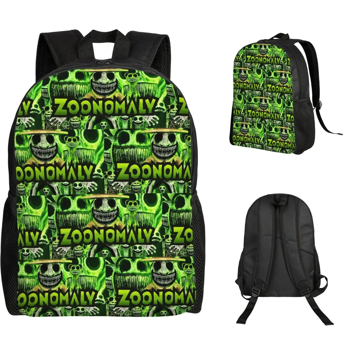 Zoonomaly Cartoon Steam Game Student Backpack School Bag Hiking Travel Daypack for Boys Girls Fashion Bookbag Shoulder Bags