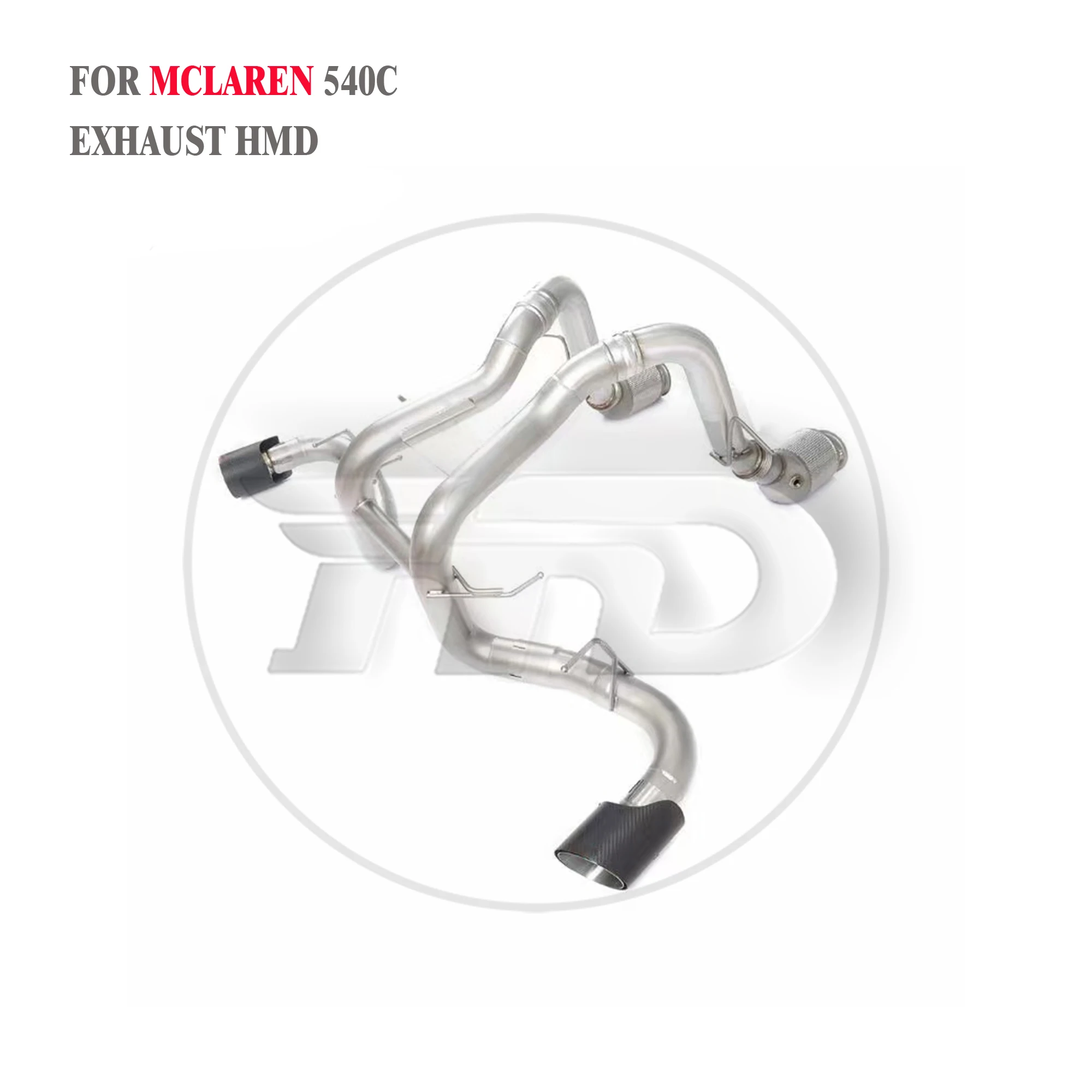 HMD Stainless Steel Exhaust System Performance Catback for McLaren 540C 570S 570GT Muffler With Catless Downpipe Without Valve