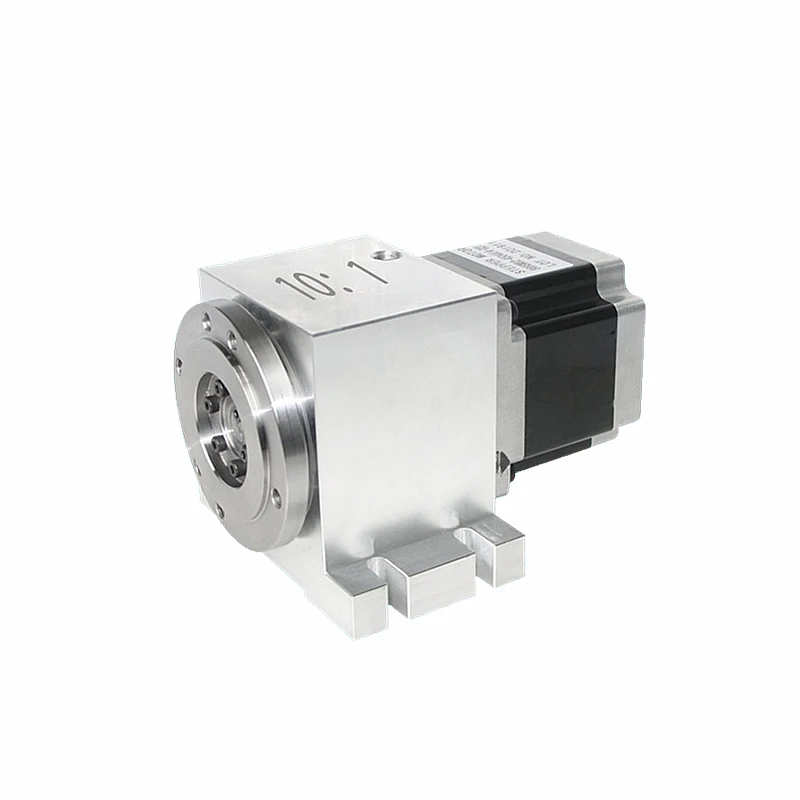 Planetary Gear 4th Rotary Axis 100mm Chuck A Axis Speed Reducing Ratio 10:1 For CNC Router Milling Machine