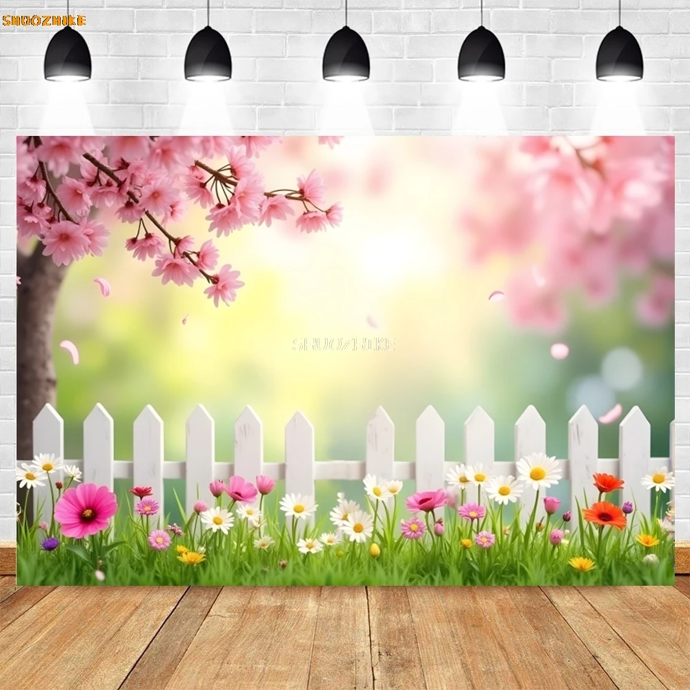 الربيع المناظر الطبيعية خلفية سعيد عيد الفصح الأخضر العشب زهرة حديقة المشهد الاطفال صورة التصوير خلفية صور الدعائم