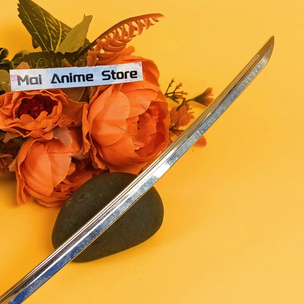Couteau Ninja en métal, 10 pouces, Anime Bleach Katana Aizen Sousuke, taille réelle, sabre de samouraï japonais Katana, fausse épée non tranchante, jouet cadeau