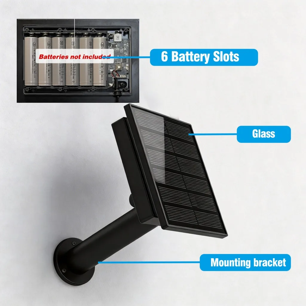4W Solar Panel Output 5V 12V Solar Cells Charge Install 18650 Battery IP66 Waterproof Outdoor For Remote Sensors Hunting Device