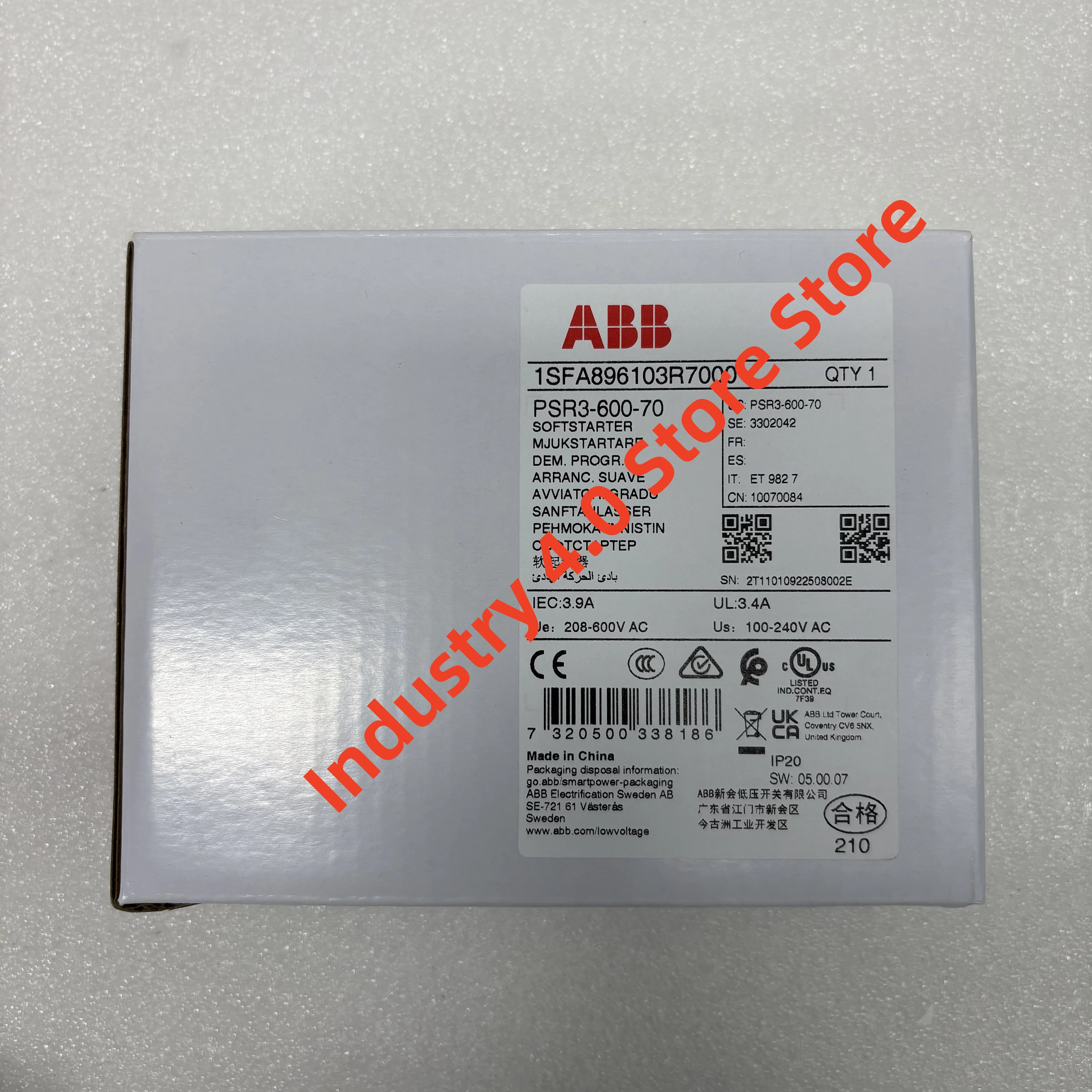 ソフトスターター PSR3-600-70 新品オリジナル