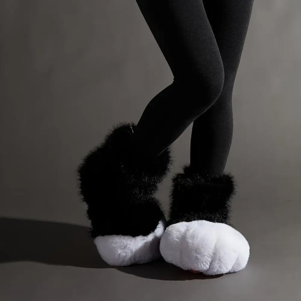 

Kawaii Cartoon Winter Cat Paw Slippers Furry Exaggerate Cosplay Props Shoes Thicken Warm Plush Cat Paw Boots Cosplay