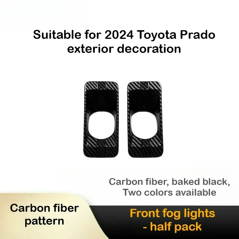 

For 2024 Toyota Prado Front Fog Light Cover Modification Accessories Front Fog Light Frame Lamp Eyebrow Exterior Decoration