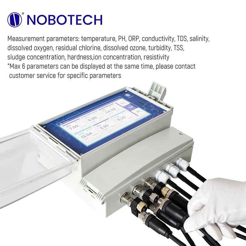 NOBO Drinking water detection RS485 NBDT-2800RTG swimming pool ph meter Water Quality Meter Analyzer Multi-parameters Monitor