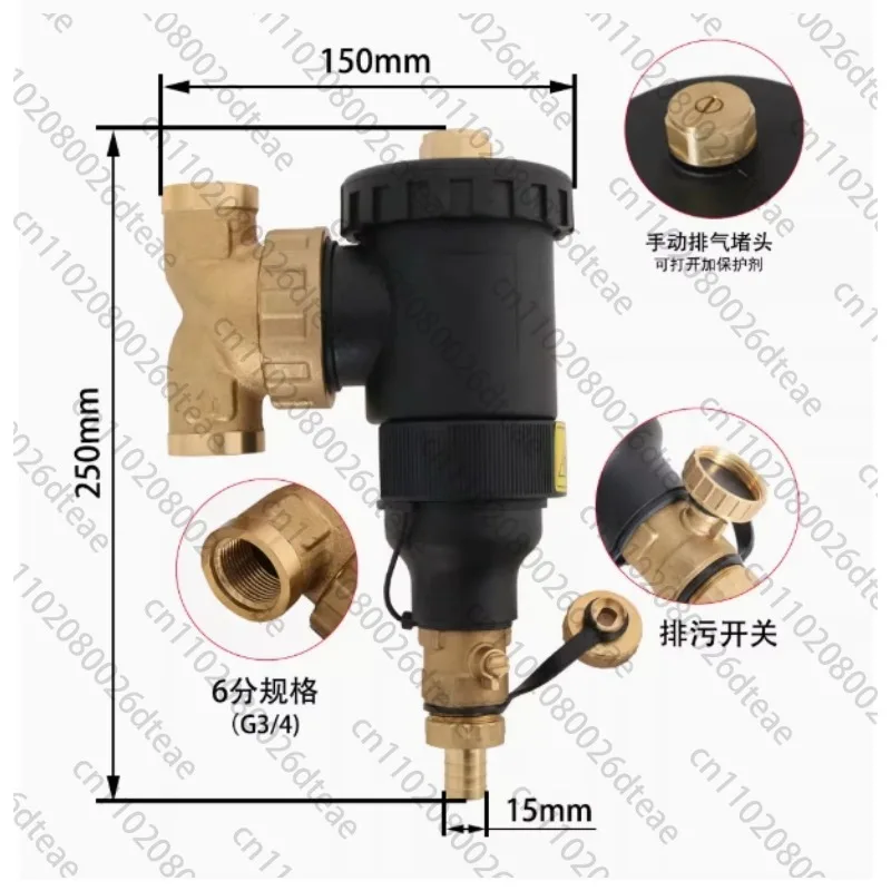 Magnetic Central Water Heating Filter For Boiler Dirt Filter Separators