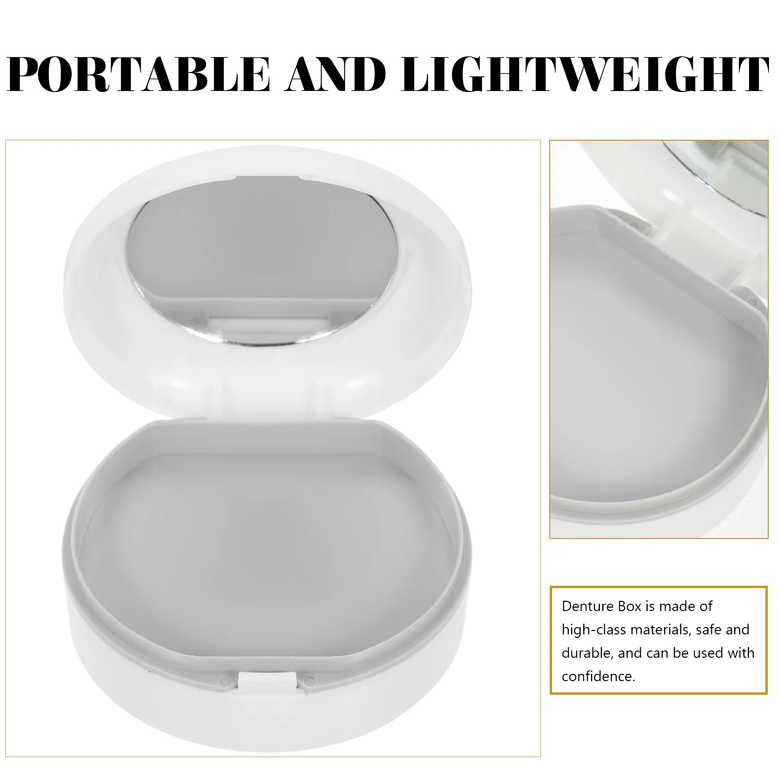 

Small Denture Box Anti-Scratch Protective Case for Tooth Brace Retainer Lightweight and Portable Ideal for Both Indoor and