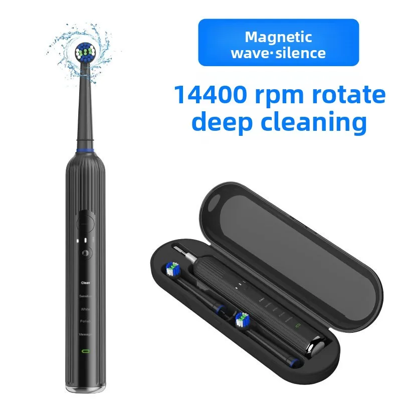فرشاة أسنان كهربائية دوارة مع اهتزاز صوتي، تنظيف متعدد الأوضاع، العناية بالأسنان، شحن لاسلكي مريح #2