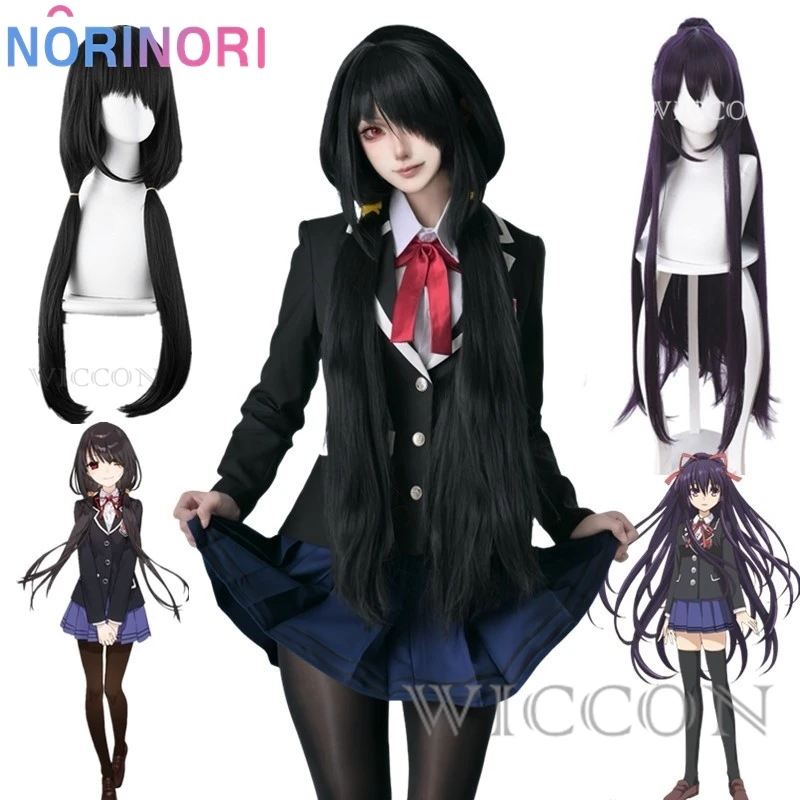 Randka na żywo Tokisaki Kurumi Cosplay Yatogami Tohka dziewczyny Origami Tokisaki mundurek Jk Kurumi szkolna Anime przebranie na karnawał peruka