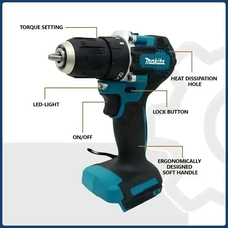 Makita DDF487 Brushless Cordless Rechargeable Impact Drill High-Torque Electric Screwdriver Tool  with Makita 18V Batter