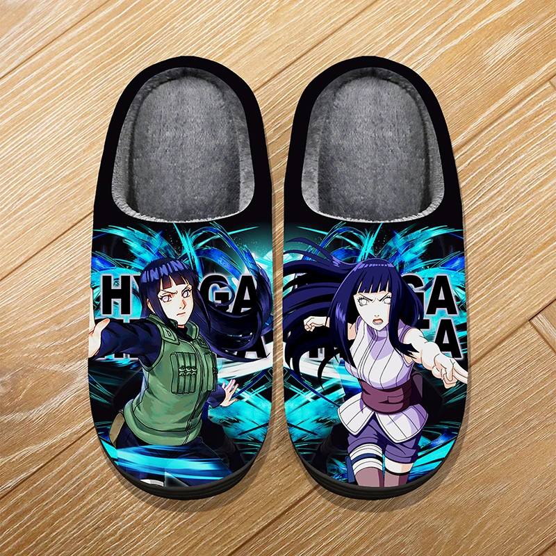 

Custom Size Winter Home Soft Warm Cartoon Slippers For Adult Kids Anime NARUTO Hyūga Hinata Cosplay Indoor Cute Slippers