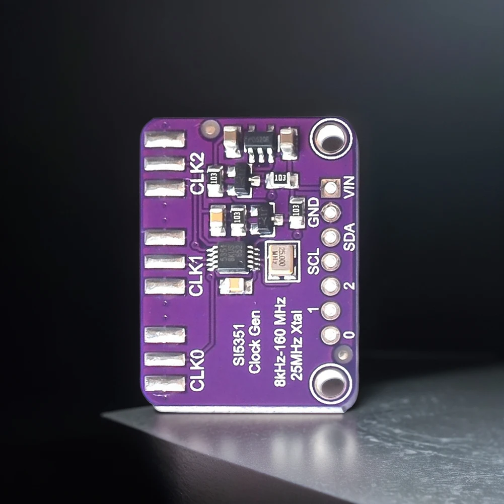 1 PC DC 3V-5V SI5351 I2C High Frequency Signal Generator 8KHz-160MHz Square Wave Frequency Generator Compatible with Arduino