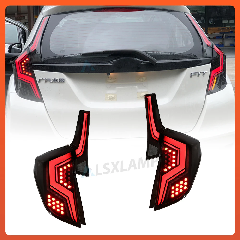 

LED Taillights For Honda Fit Jazz 2014 2015 2016 2017 2018 2019 Tail Lamp Assembly LED Tail Light Car Accessories Brake Lamp