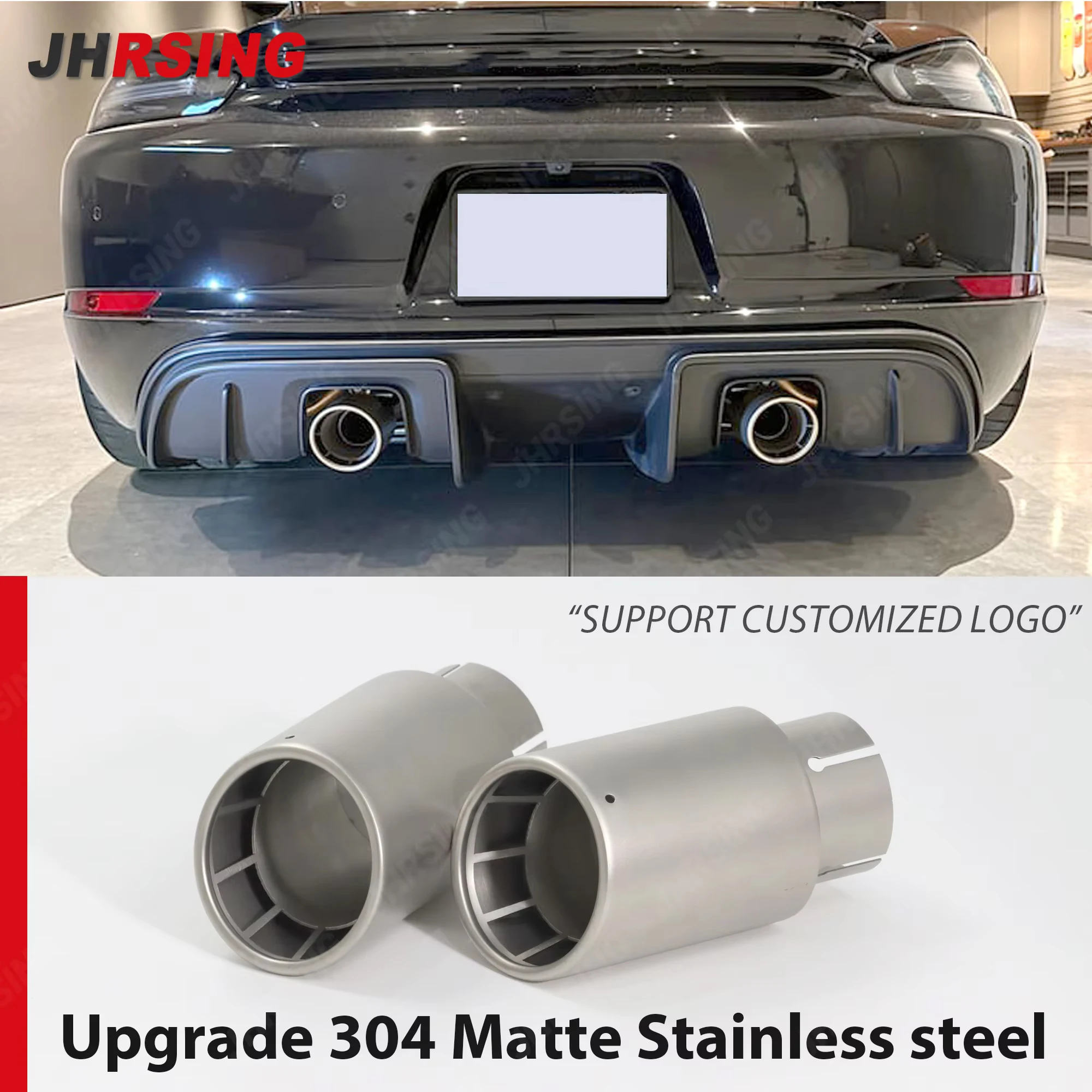 1 Pcs Car Accsesories 304 Matte Stainless Steel Exhaust Tip Upgrade Muffler Tip Universal Exhaust Systems Modify Pipe Nozzle