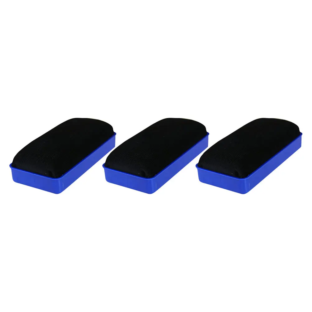 

3Pcs Portable Magnetic Whiteboard Eraser Flannel Chalk Cleaner Tool Office School Supplies Blue Strong Adsorption Reusable