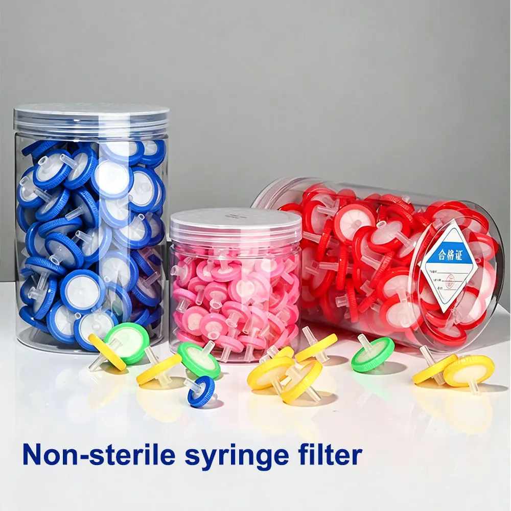 Nylon 0.22um 0.45um PES Hydrophilic Membrane Disc Syringe Filter for Lab Biopharmaceutical Environmental Testing Use