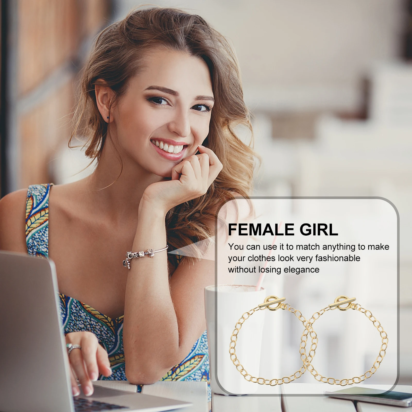 

30pcs Bracelet Anklet Chain Toggle Wrist Chains Women Charm Bracelet Chain Jewelry Making Supplies Not Rust Deform