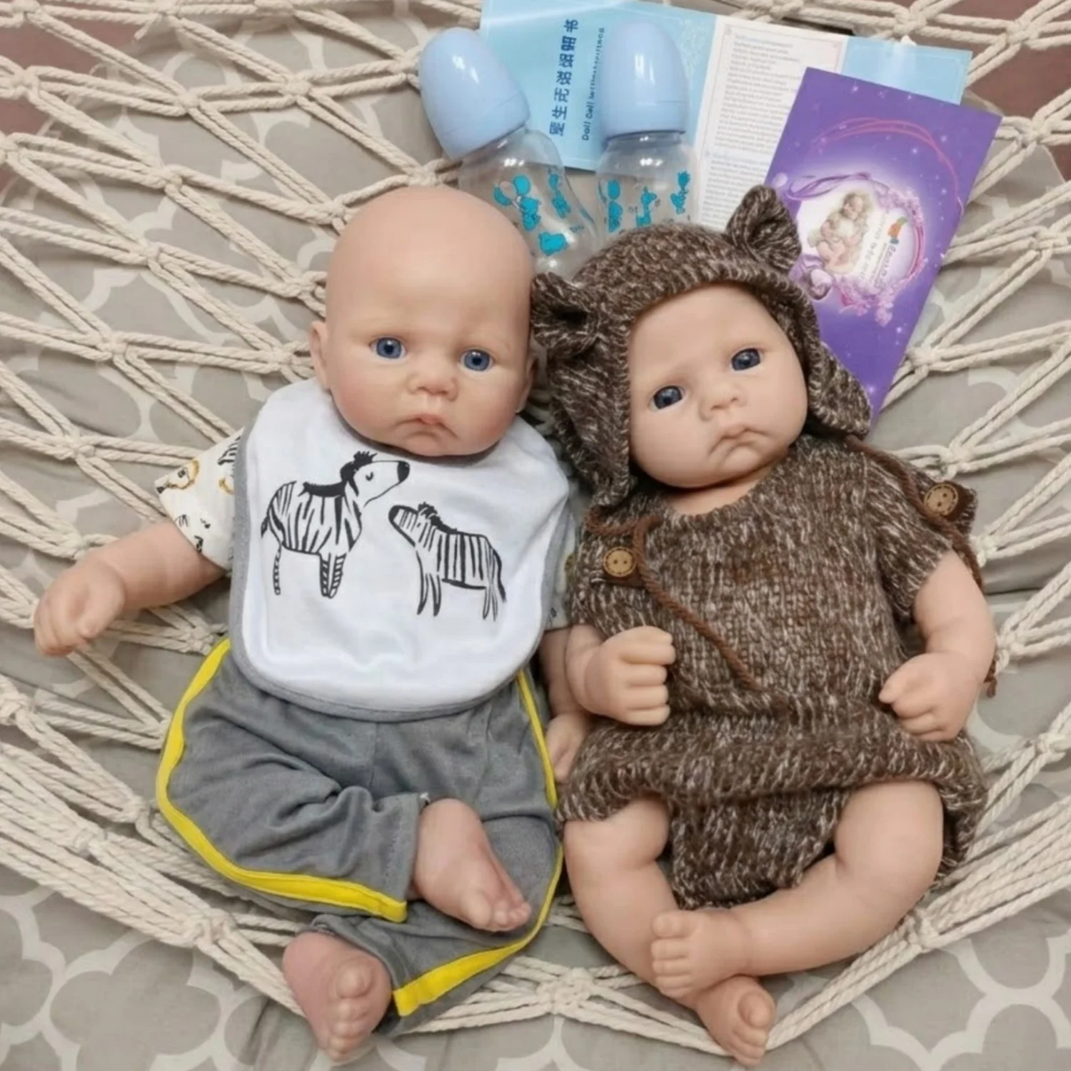 AnjoDoll 16Inches Full Body Silicone Reborn Baby Doll, Waterproof Anatomically Correct Newborn Boy, Realistic Washable Play Doll