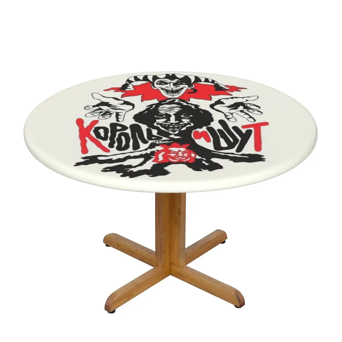 Russian Korol I Shut The King And Jester Waterproof Round Tablecloth Oilproof Table Cloth for Kitchen Events Dining Table Cover