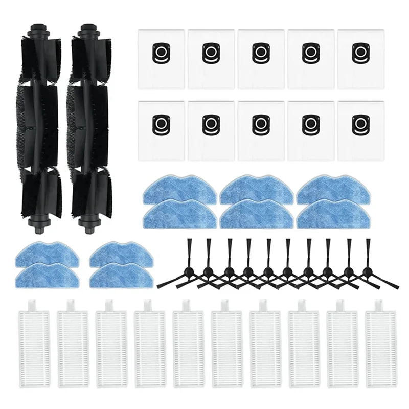 

FGGS-For Tefal X-Plorer Serie 75 S+ Replacement Parts Accessories Main Side Brush Filter Mop Dust Bag (Not For S75)