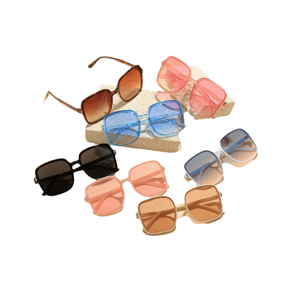 Classic UV400 Driver Goggles Big Frame Oversized Sunglasses Women Square Sun Glasses Eyewear for Lady
