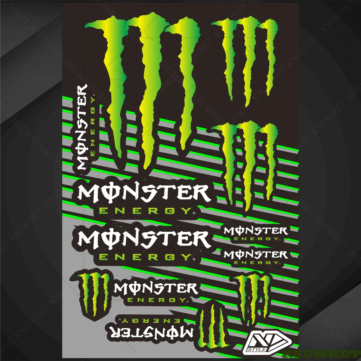 

Для Monster Energy наклейка мотоцикл наклейка виниловый шлем эмблема