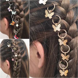 Golden Butterfly Hair Braid Bead Dreadlock Beads Ring Braiding Accessories 5pc/bag Hair Sparkly Bohemian Braid Hair Styling Tool