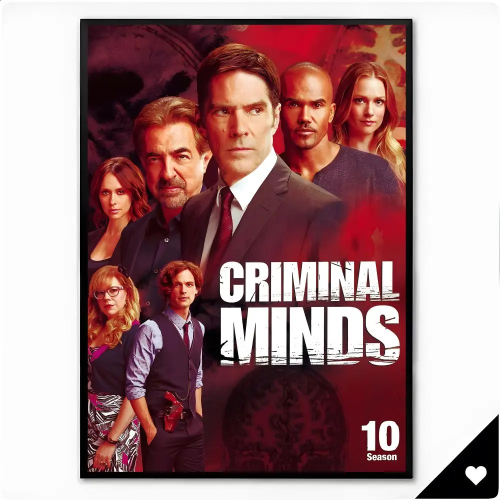 Series Crime Drama Criminal Minds Poster Framed Wall Art Painting for Living Room Interior Decor and Gift Options