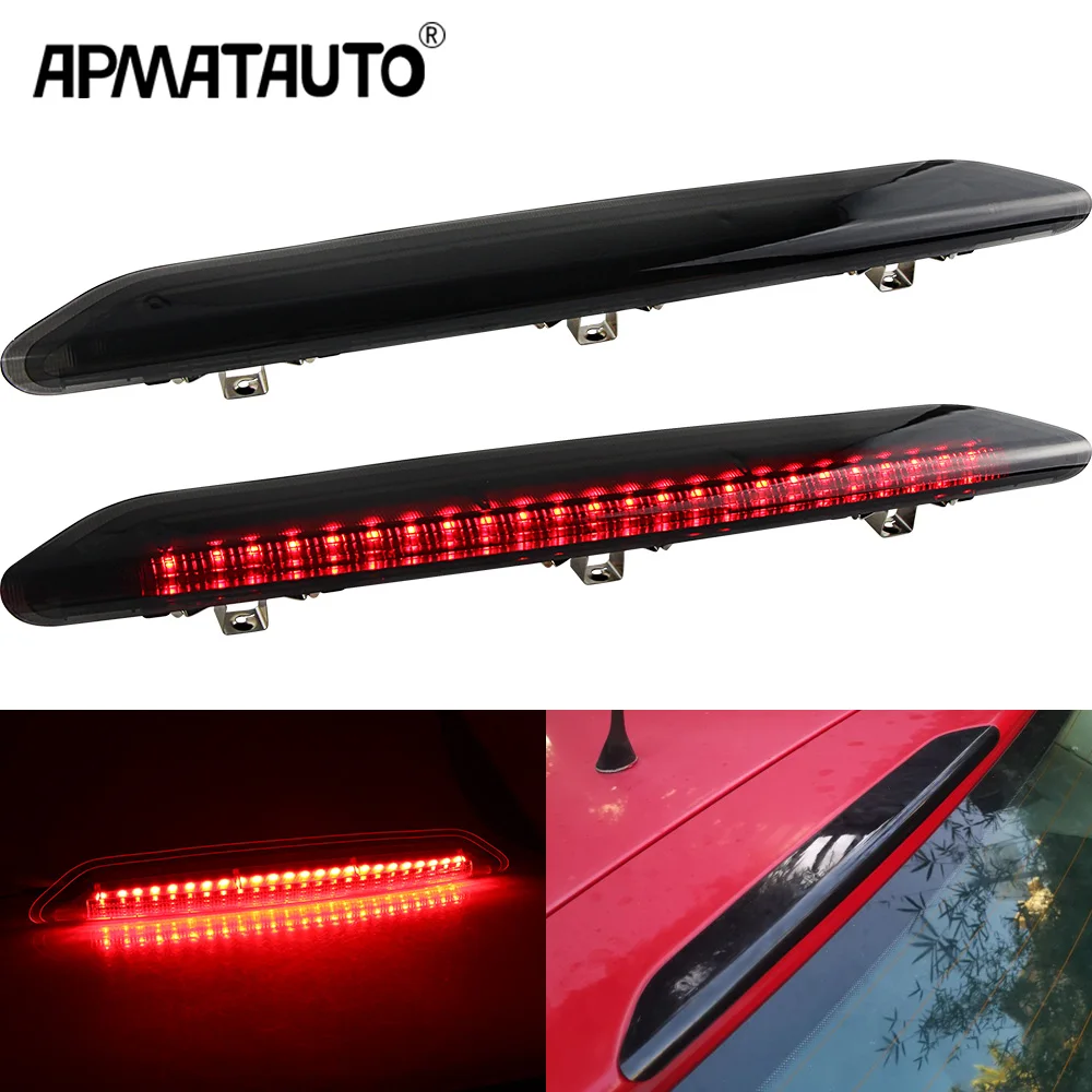 1x Do VW POlO IV MK4 9N 9N3 Hatchback 2002-2009 przydymione trzecie światło hamowania LED Projektor tylnej czerwonej tylnej lampy stopu OEM:6Q 6945097