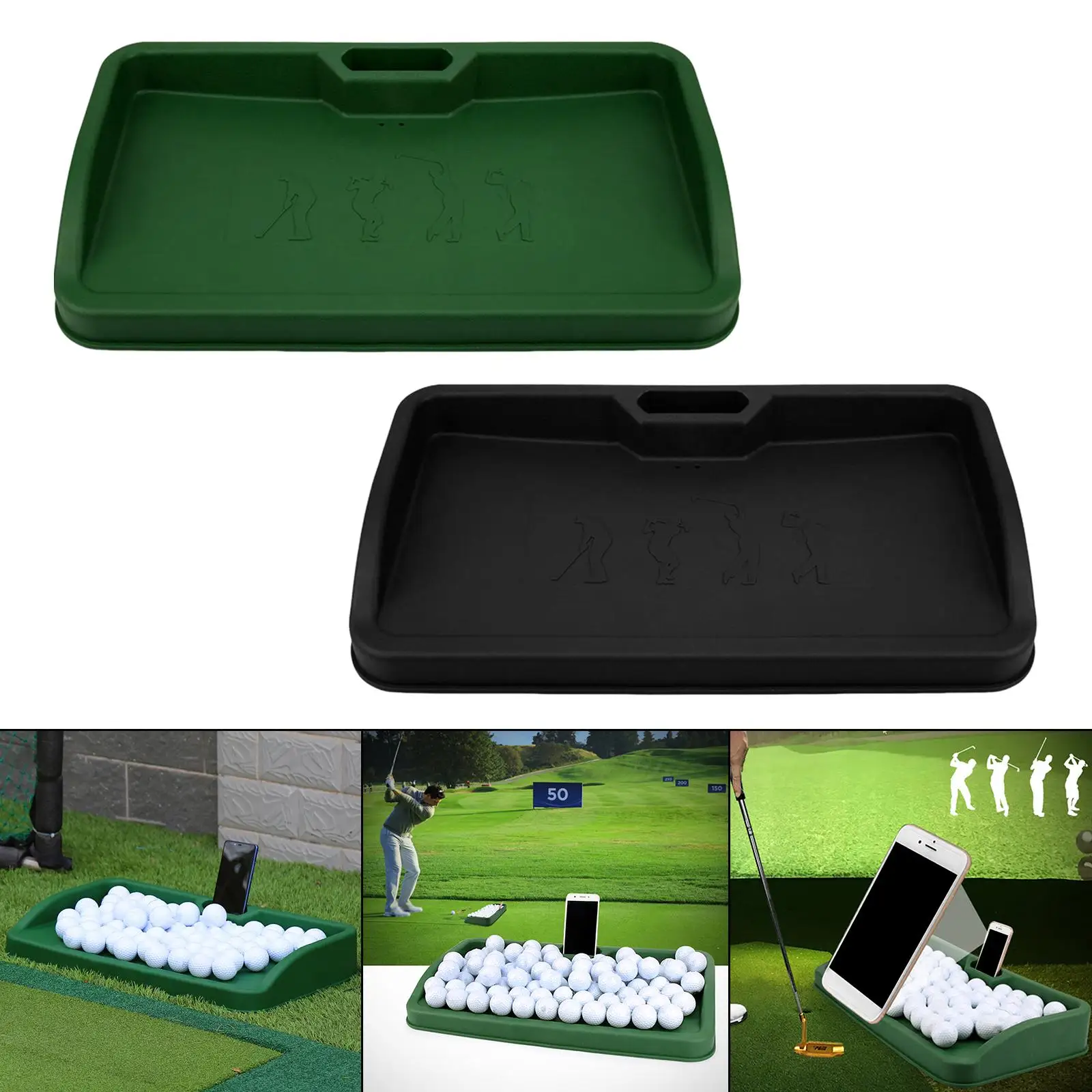 

Soft Rubber Golf Ball Tray, Golfing Supplies Container Stable Drop Resistance