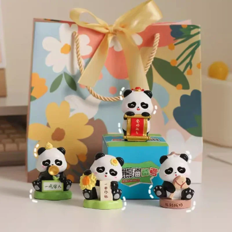 Panda Exam Preparation Series Blind Box The Panda Action Anime Figure Mystery Box Cute Animal Figurine Guess Bags Toys