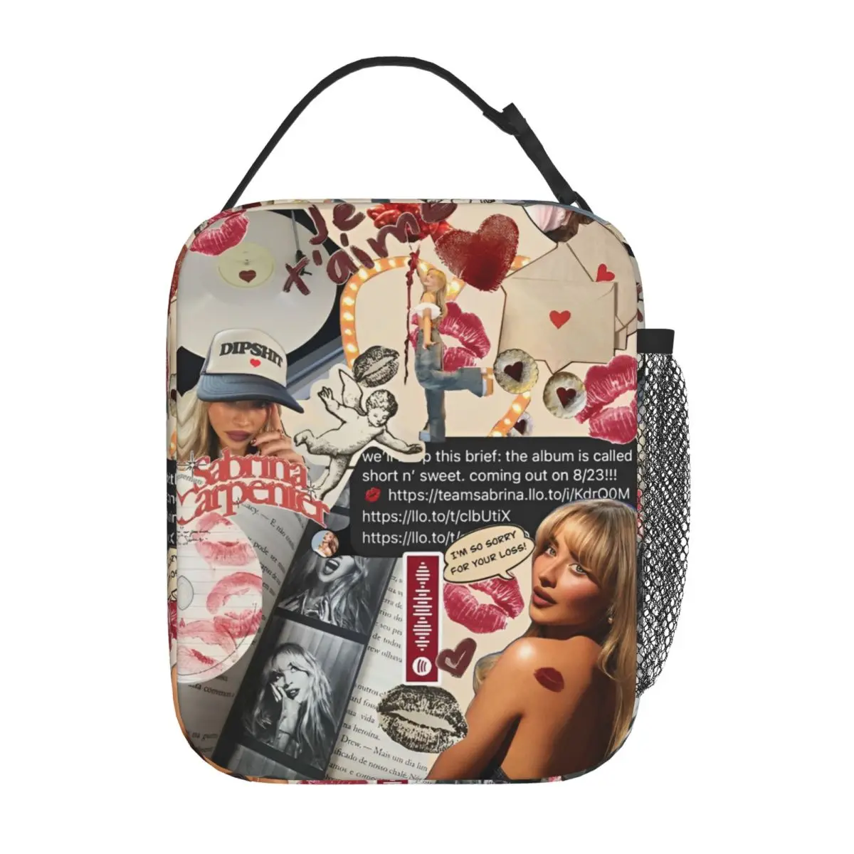 

Sabrina Carpenter Insulated Lunch Bags Leakproof Music Tour Meal Container Thermal Bag Lunch Box Tote School Picnic Bento Pouch