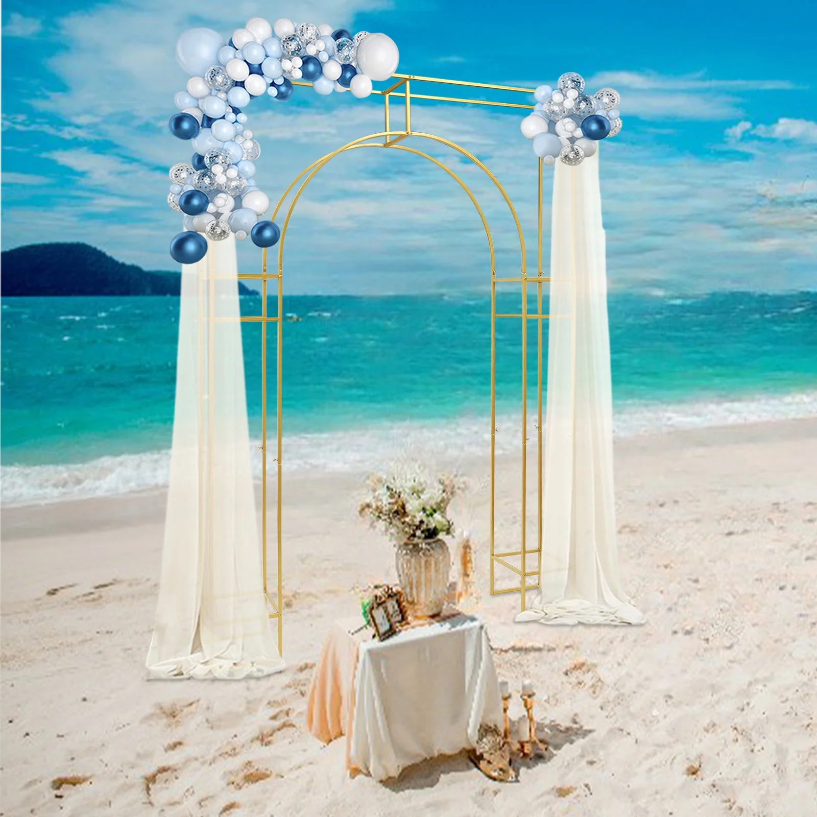 Gardening Tools Photo - Gold Square Outer Round Inner Wedding