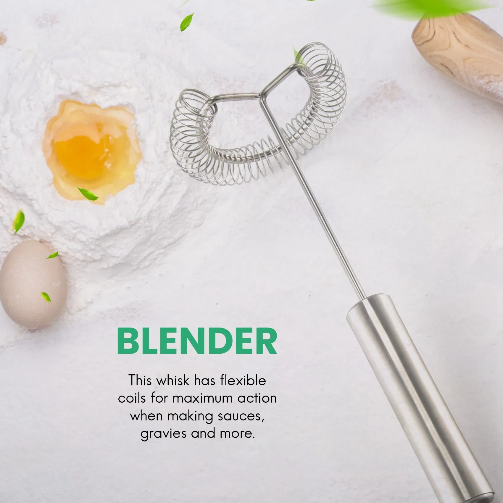 B60ASauce Master Whisk Stainless steel Manual egg beater