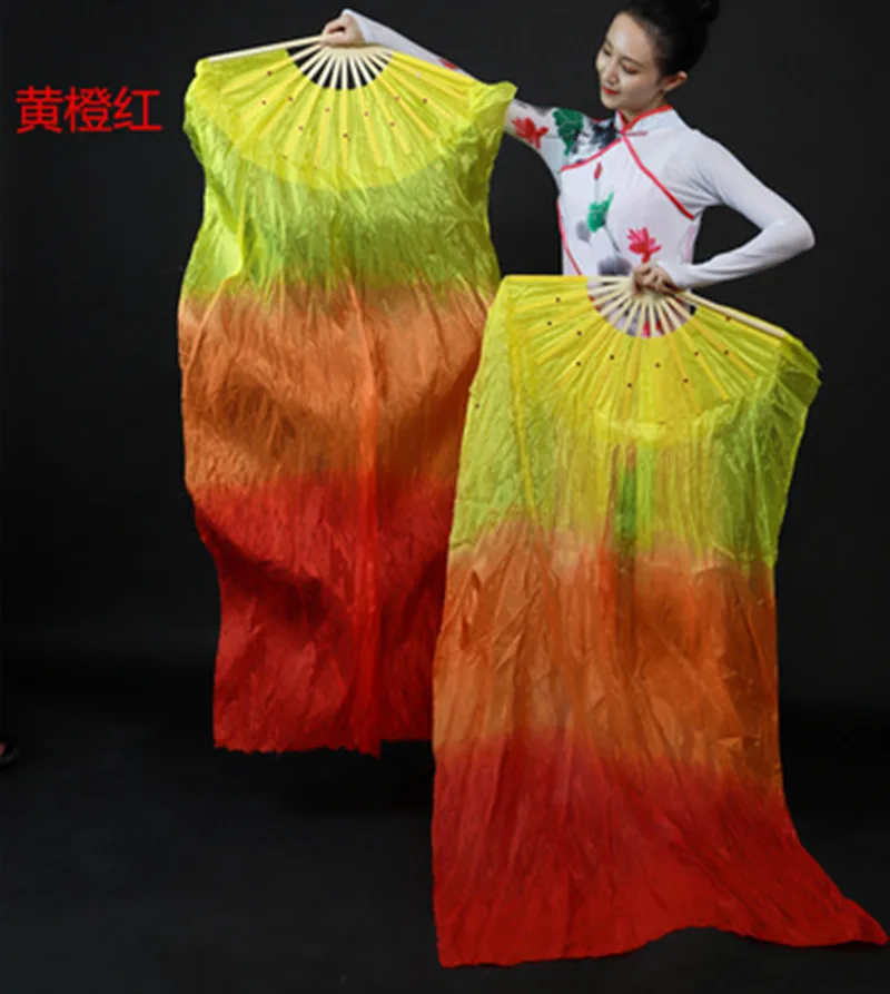2 pcs 1.5 Meters Cloth Fans Performance Dance Decorative Fans For Girls Women Masquerade Party Supplies