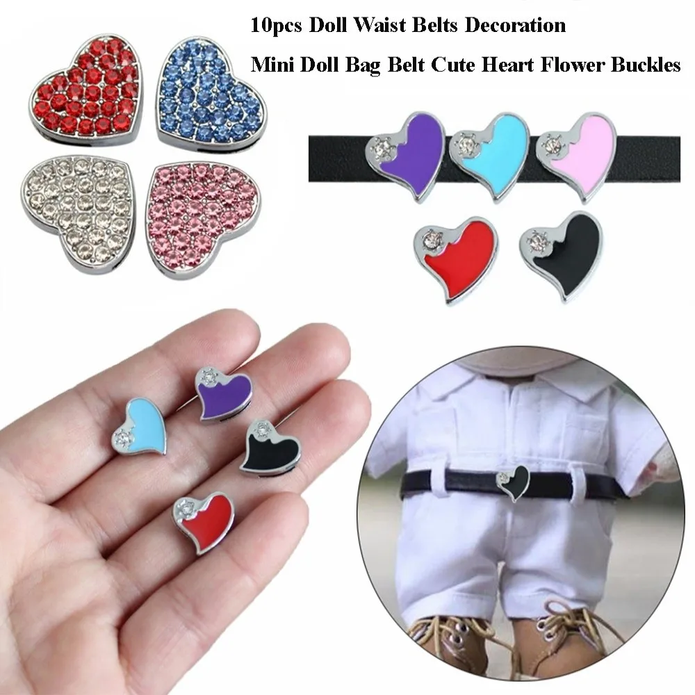 10pcs New Super Mini Waist Belts Buckle Multicolors Multistyles Belt Buckle Decoration Bag Belt Decoration 20cm Cotton Dolls