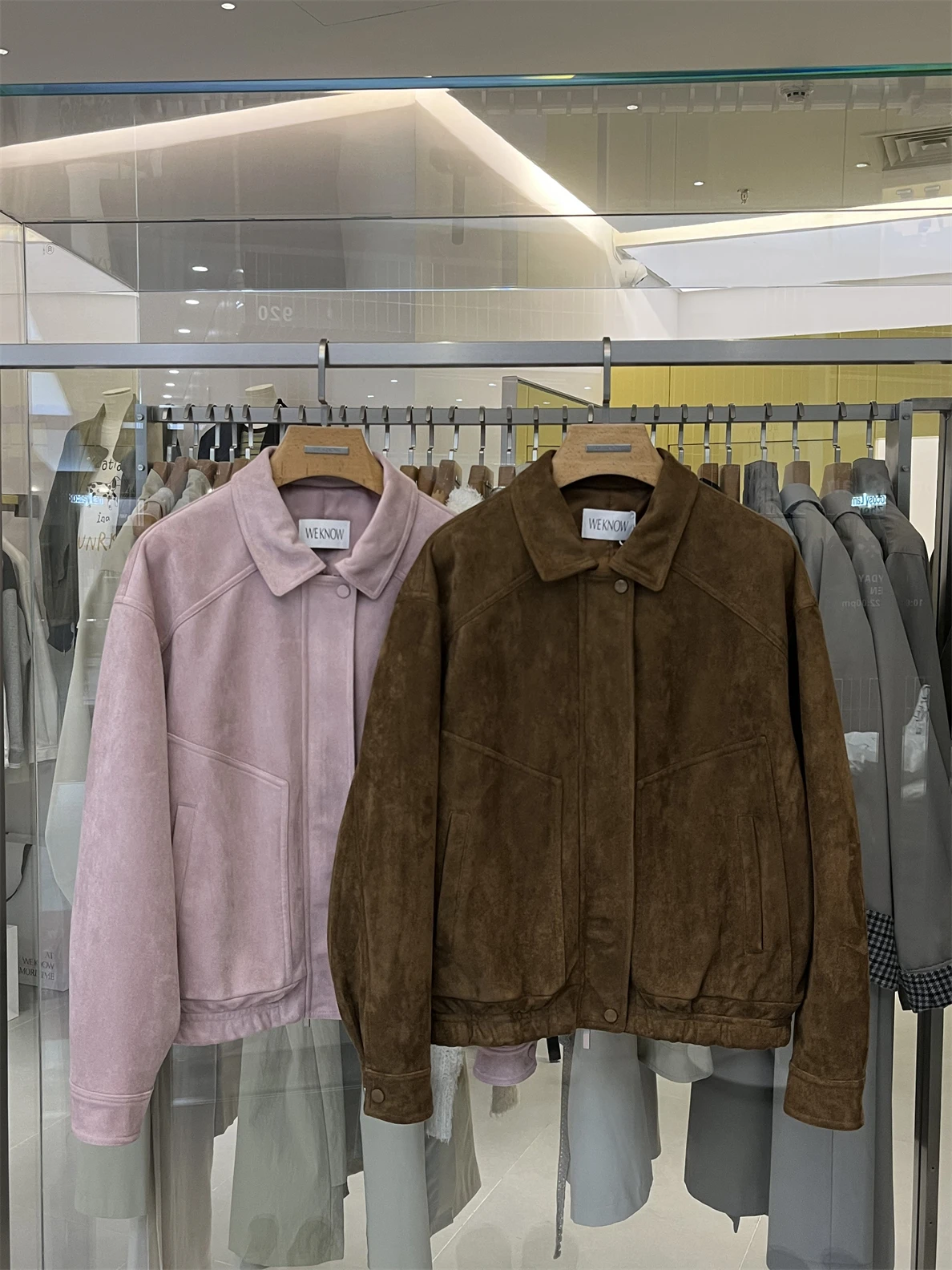 

Fall New Retro Versatile Loose Casual Lapel Zipper ort Suede Jaet Women's Outerwear Polyester Fiber Long Sve Ladies Coat