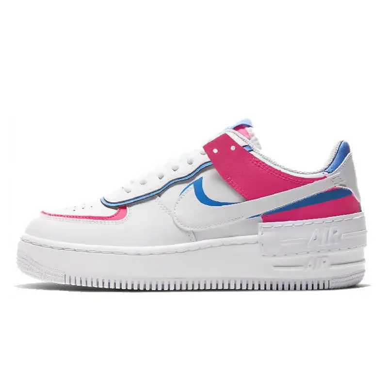 Nike-Air Force 1 Low Shadow Algodão Doce Sneakers, Sapatos Femininos, CU3012-111