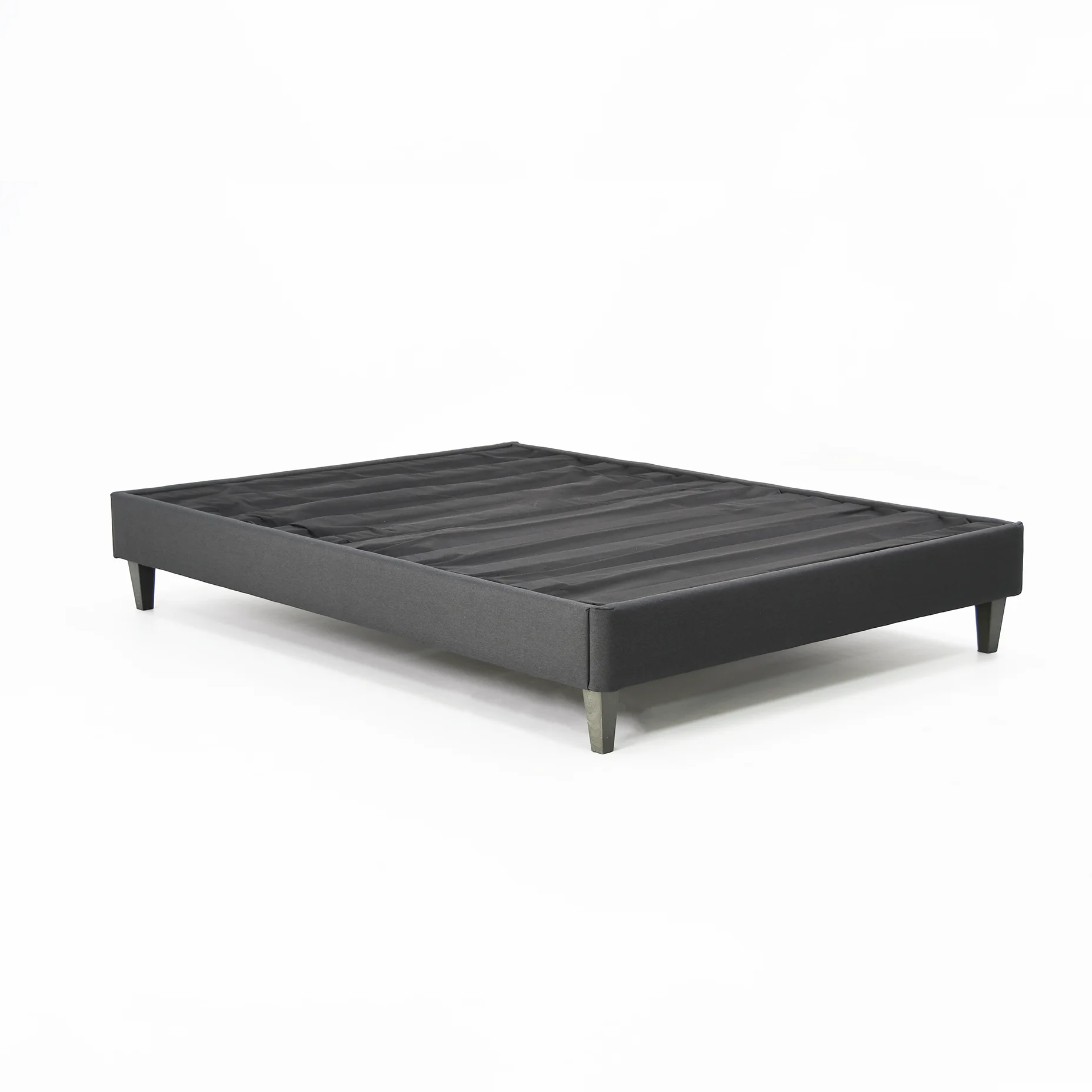

RUFG American Style Queen Size Upholstery Platform Bed Frame Tool Less Assembly Mattress Foundation With Legs